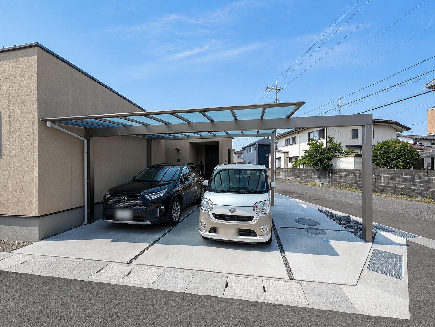 カーポート　梁延長