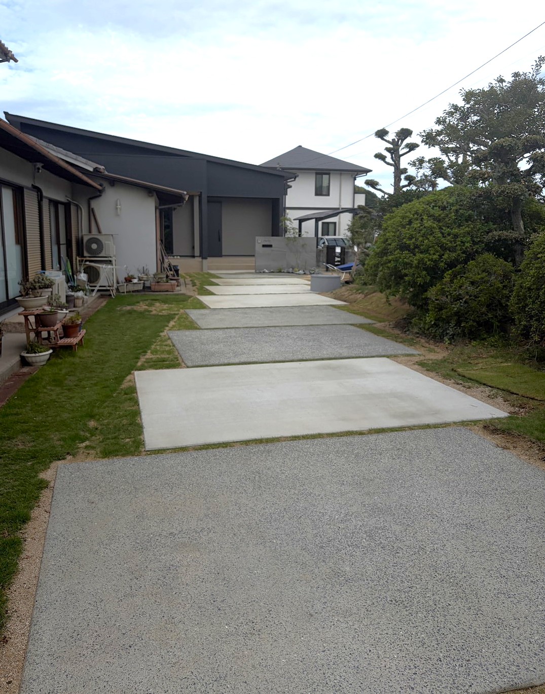 アプローチ 新築外構 岡山